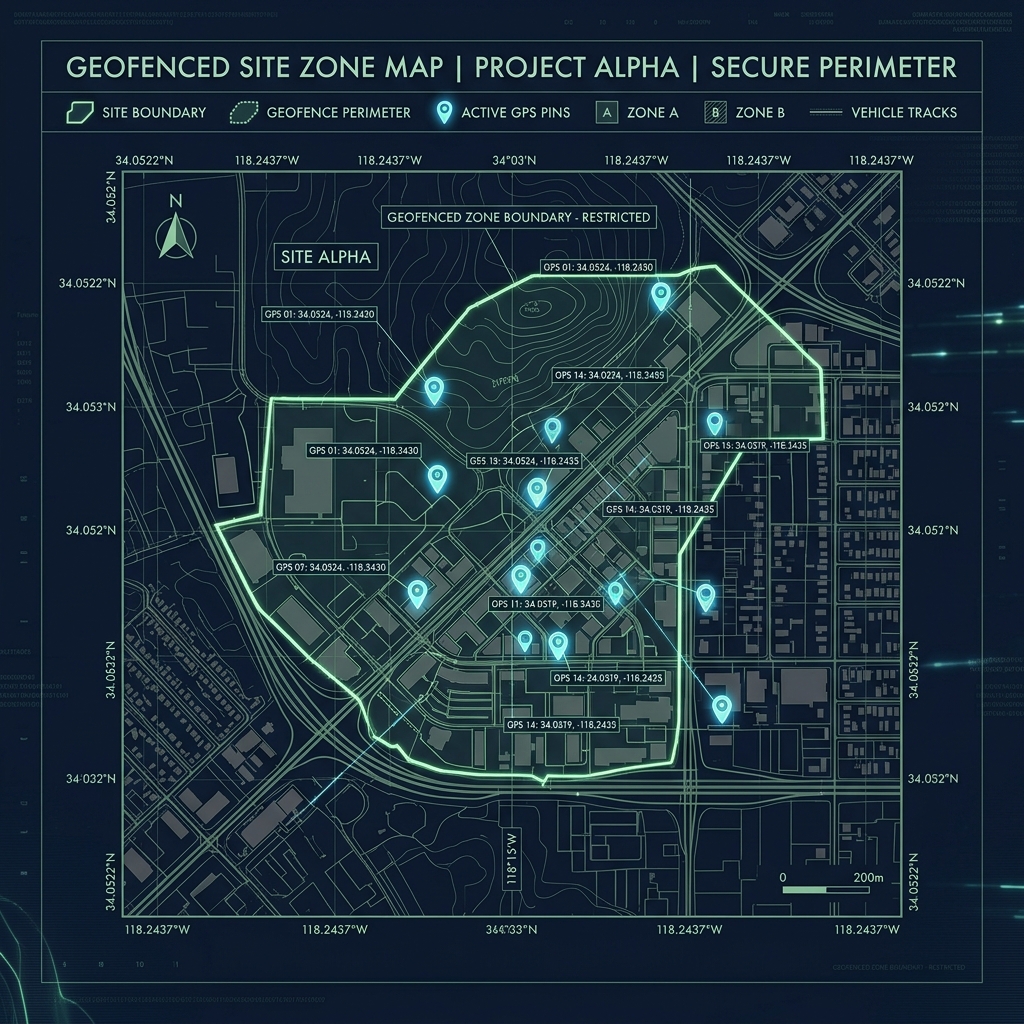 Geofenced Blueprint Background